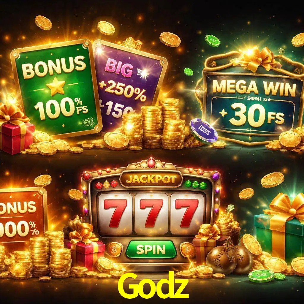 Tipos de bonos Godz incluyendo recompensas de bienvenida y promociones continuas