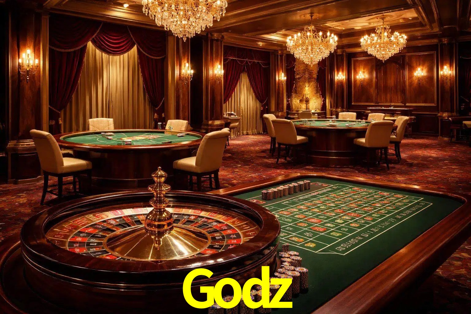 Una escena premium de mesa de casino en vivo con cartas, elementos de ruleta y un ambiente pulido de estudio de transmisión.